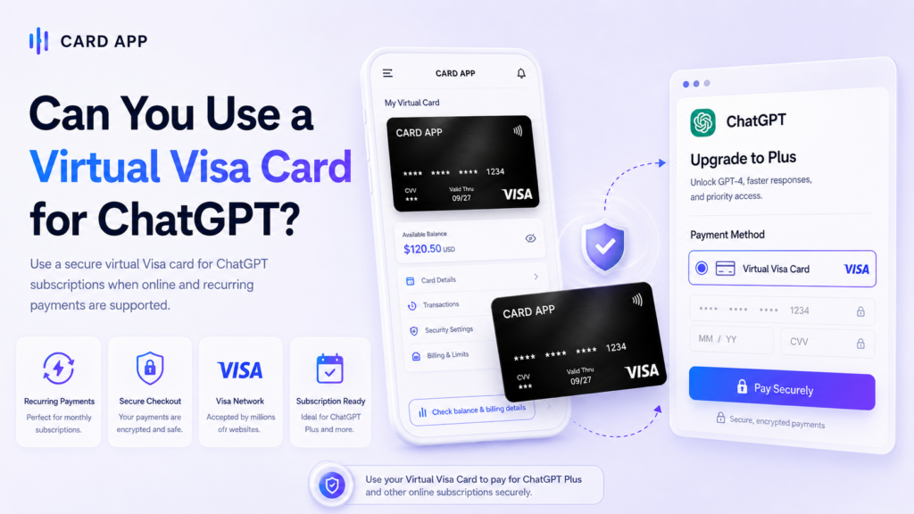 Virtual Visa Card for ChatGPT, Netflix, and Online Subscriptions