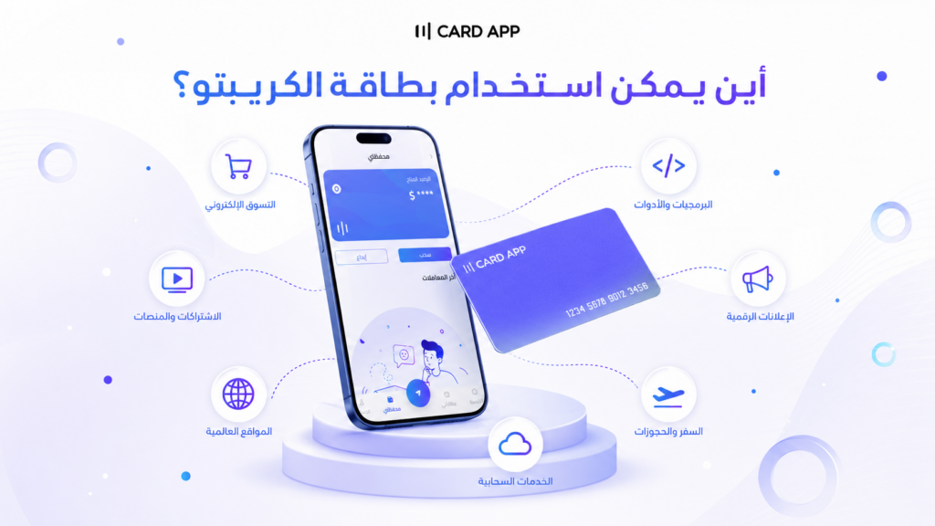أين يمكن استخدام بطاقة الكريبتو؟