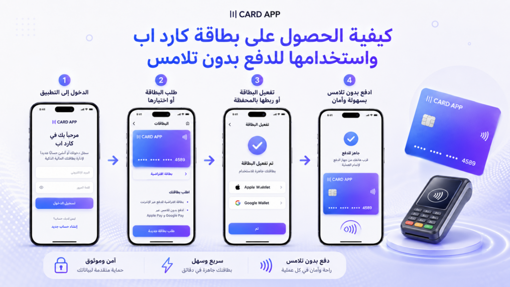 كيفية الحصول على بطاقة كارد اب واستخدامها للدفع بدون تلامس