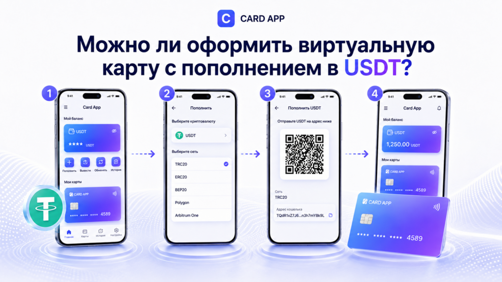 Можно ли оформить виртуальную карту с пополнением в USDT?