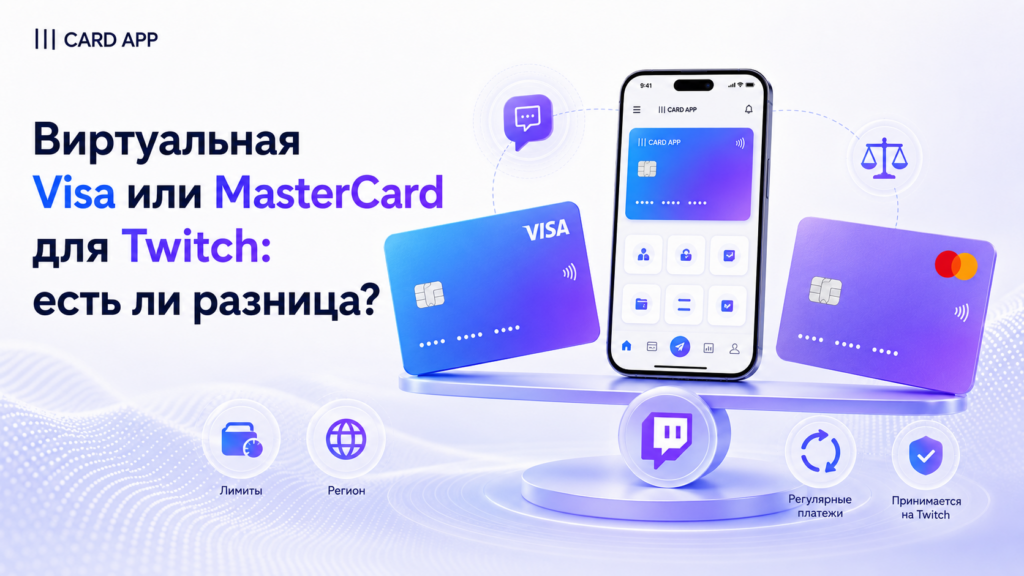 Виртуальная Visa или MasterCard для Twitch: есть ли разница?
