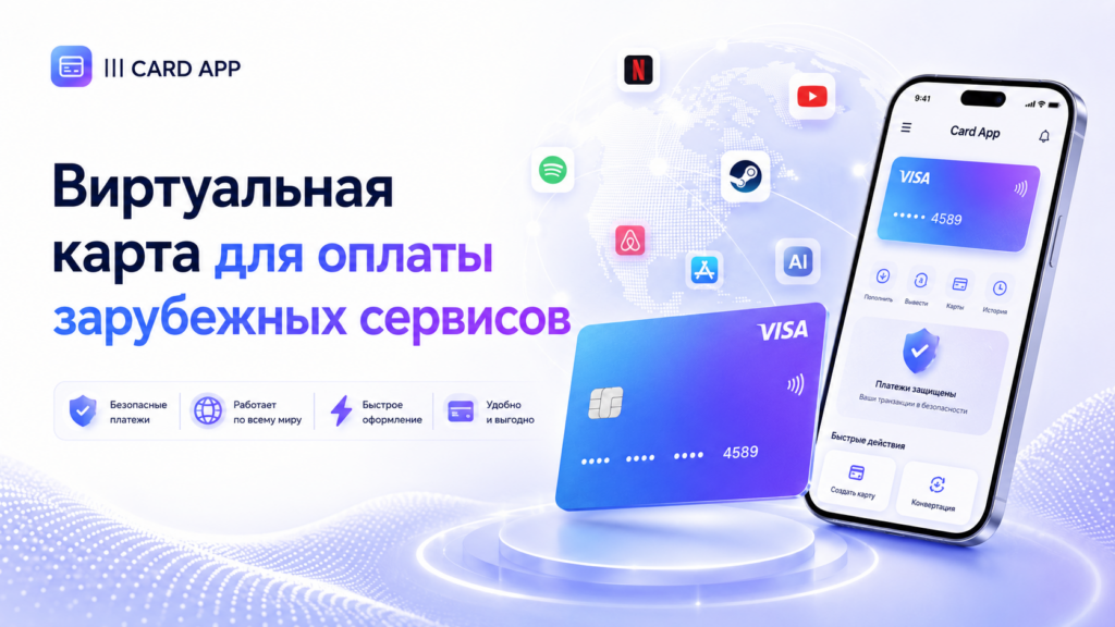 виртуальная карта для оплаты зарубежных сервисов