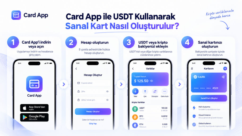 Card App ile USDT Kullanarak Sanal Kart Nasıl Oluşturulur?