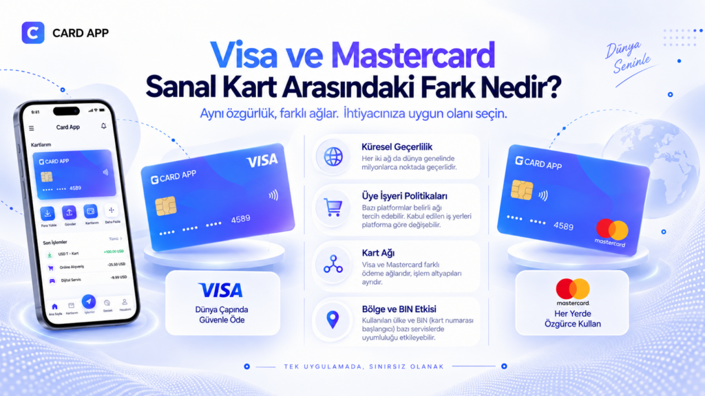 Visa ve Mastercard Sanal Kart Arasındaki Fark Nedir?