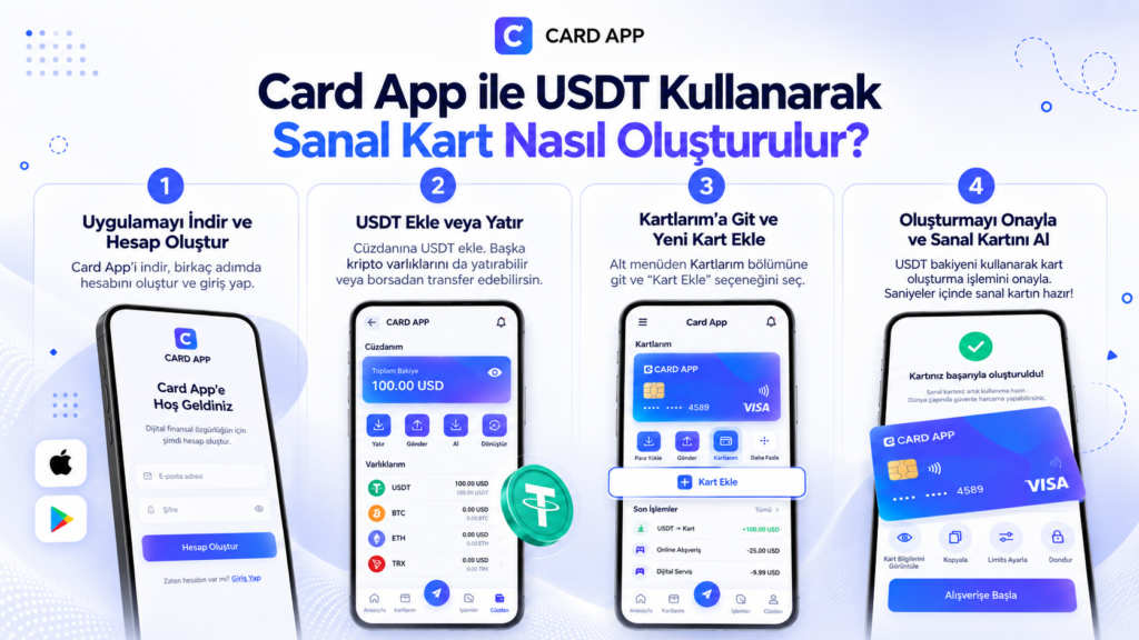 Card App ile USDT Kullanarak Sanal Kart Nasıl Oluşturulur?