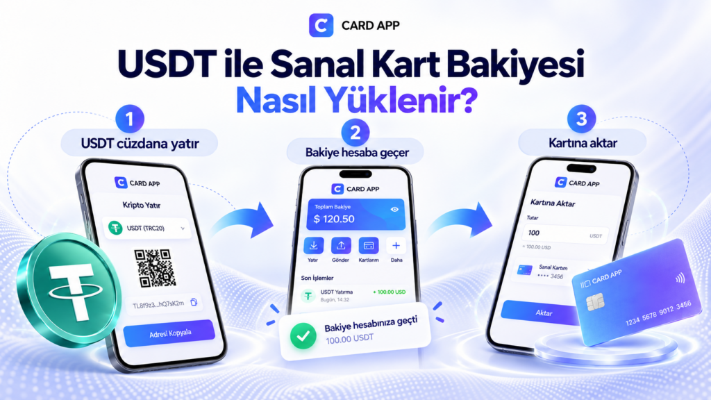 USDT ile Sanal Kart Bakiyesi Nasıl Yüklenir?