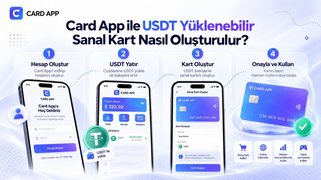 Card App ile USDT Yüklenebilir Sanal Kart Nasıl Oluşturulur?