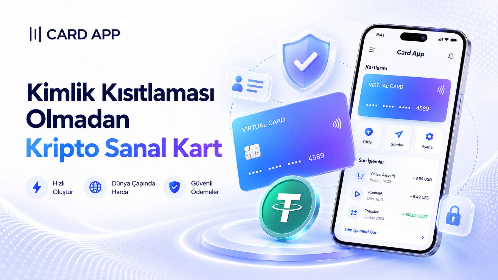 Kimlik Kısıtlaması Olmadan Kripto Sanal Kart